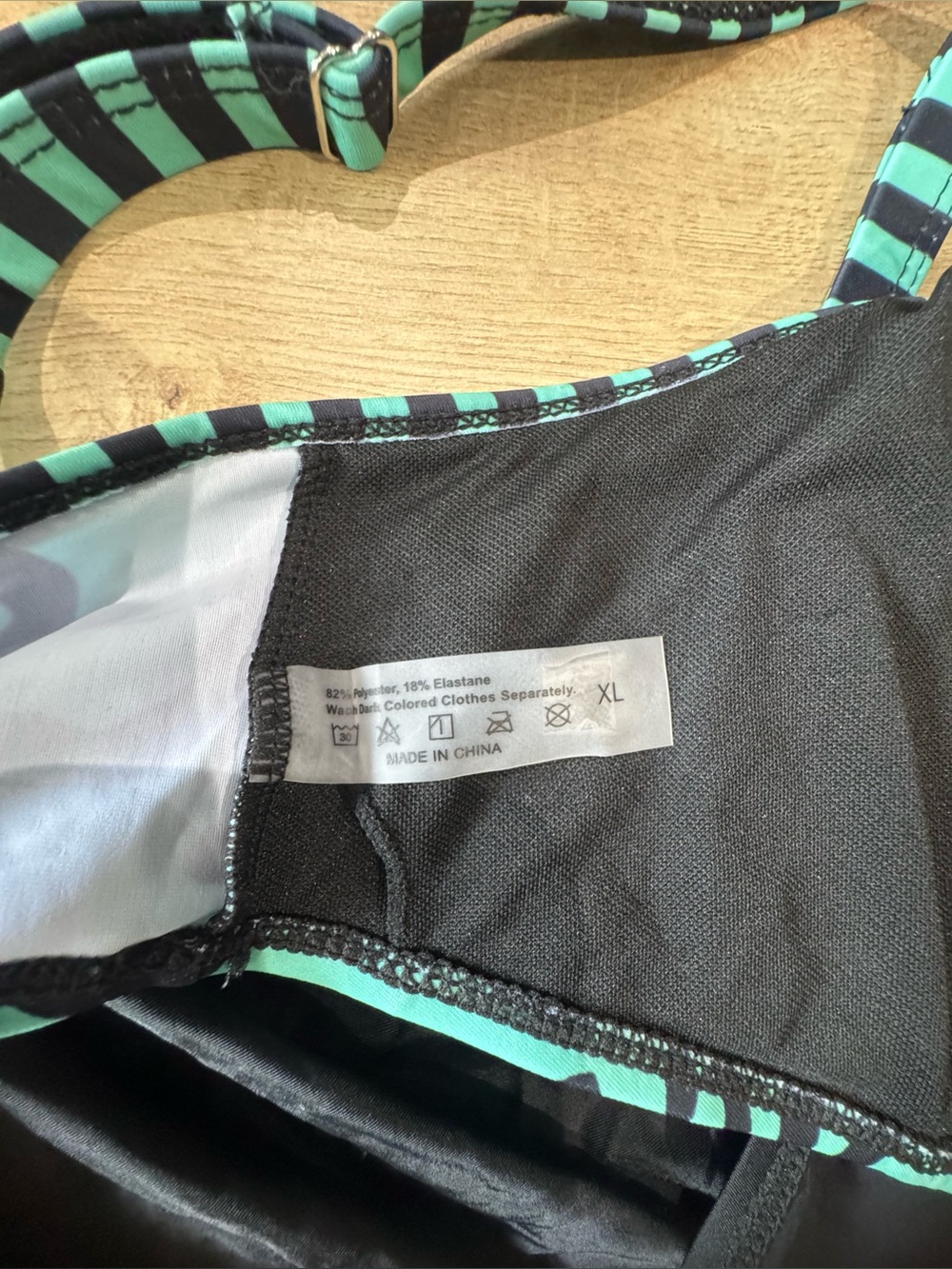 Women’s Black & Teal Leopard Tankini Swim Set - Picture 13 of 16